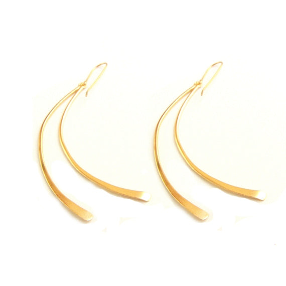 Luna- Long Curve Minimalist Earrings