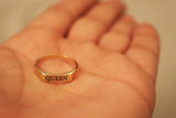 Queen -Delicate Personalized Queen Signet Ring