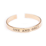 Uno- Personalized Unisex Engraved Cuff Bracelet