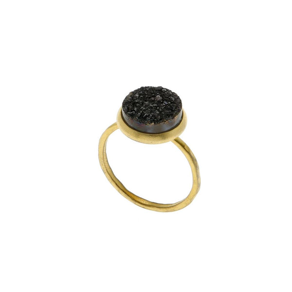 Angelica- Delicate Druzy Gemstone Ring