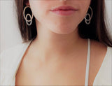 Julia-Oval Geometric Dangle Earrings