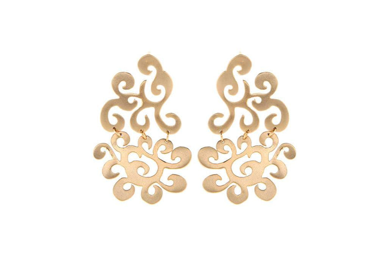 Emilia-Statement Waved Bridal Earrings