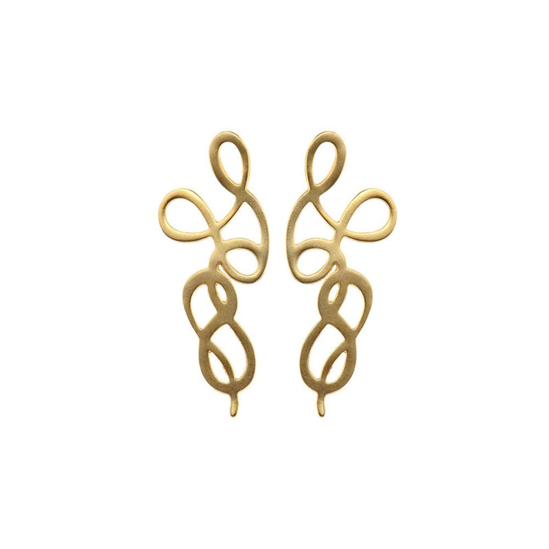 Caroline-Unique Statement Curved Stud Earrings