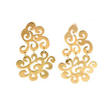 Emilia-Statement Waved Bridal Earrings