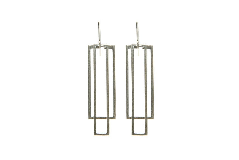 Laura- Statement Rectangle Long Earrings