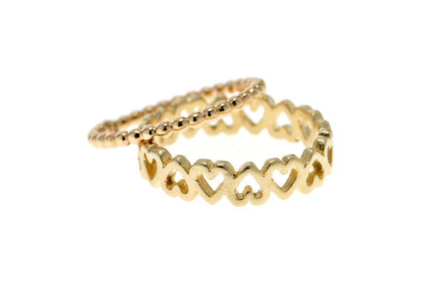 Lev- Real 14K Gold Heart Promise Ring